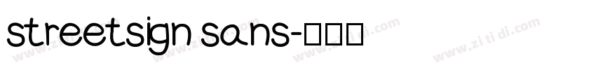 streetsign sans字体转换